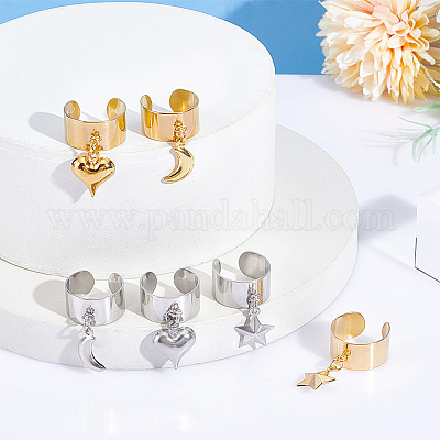 Кольца-манжеты из нержавеющей стали 304 RJEW-UN00019-1