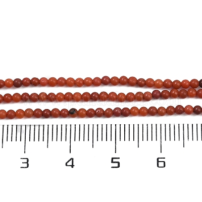 Натуральные южные красные агатовые бусины G-F788-01-2mm-1