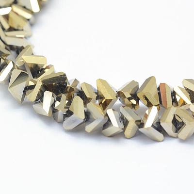 Стеклянные бусины с гальваническим покрытием  EGLA-J143-A-FP01-1