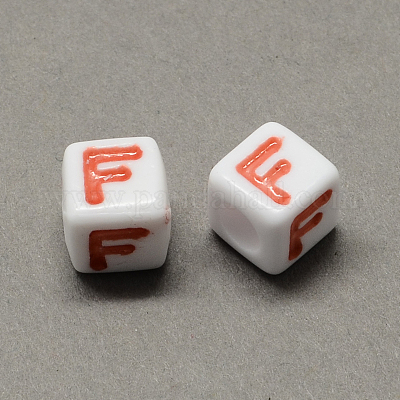 Большой дыра красочный акрил письмо европейский бисер SACR-Q104-02F-1