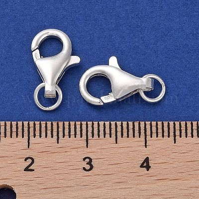 925 стерлингового серебра застежкой омар коготь STER-K167-074D-S-1