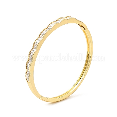 Браслеты из латуни с кубическим цирконием для женщин BJEW-M298-03G-1