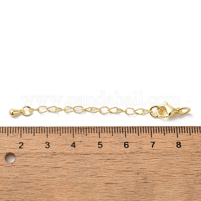 Латунные концы стойки с цепочкой и застежками KK-F873-01G-01-1