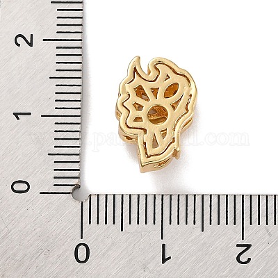 Стойки обшивки латунь микро проложить кубического циркония бусы KK-Z082-10G-1