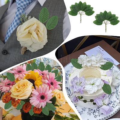 200шт. искусственные листья из шелковой ткани AJEW-CN0004-07B-1