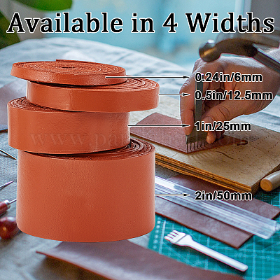 2 м плоский кожаный шнур LC-WH0007-07D-03-1