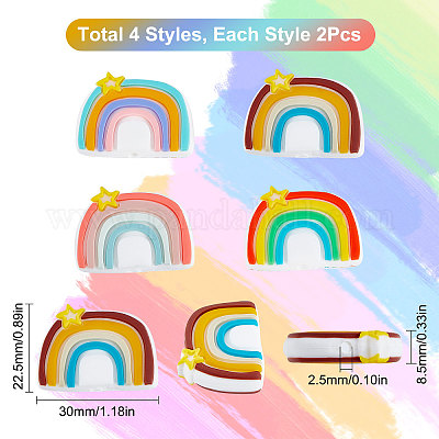Wholesale SUNNYCLUE 1 Box Crown Silicone Beads Rainbow Shape Double Sided  Donut Beads Large Spacer Chunky Beads for Jewelry Making Unicorn Shaped  Silicon Bead Pen Keychain Lanyard Bracelet Craft Supplies 