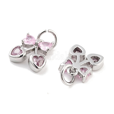 Латунные микро проложить кубического циркония подвески KK-P271-04P-A-1