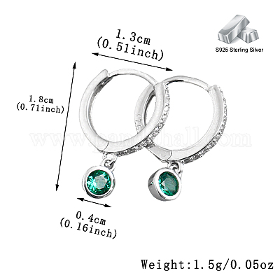 S925 плоские круглые серьги-кольца из стерлингового серебра TQ3244-5-1