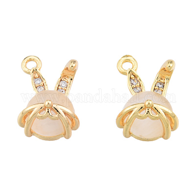 Латунные микропаве прозрачные кубические циркониевые подвески KK-N231-389-1