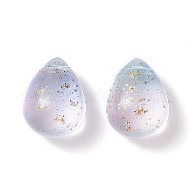 Двухцветный прозрачный стеклянный шарик GLAA-T017-01-B03-1