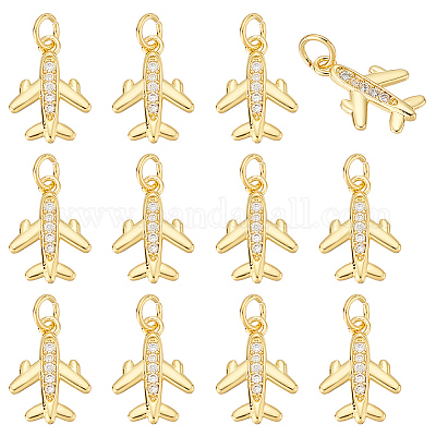 12 шт. Латунные подвески с микропаве KK-ME0001-52-1