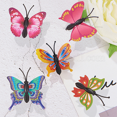 Wholesale Gorgecraft 60Pcs PVC Butterfly Push Pins 