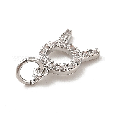 Латунные микро проложить кубического циркония подвески KK-E077-02P-12-1