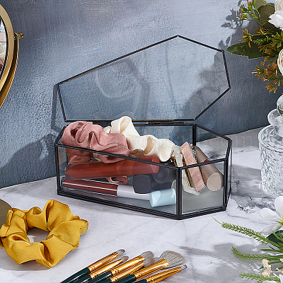 Гроб латунный стеклянный декоративный ящик AJEW-WH0816-068-1
