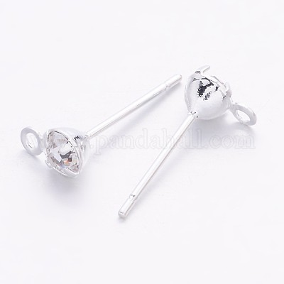 Латунные серьги&nbsp;EC592-S-1