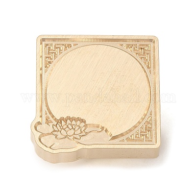 Геометрическая цветочная рамка из латуни AJEW-H149-01G-07-1