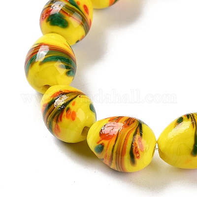 Бусы лэмпворк ручной работы LAMP-Q036-08E-1