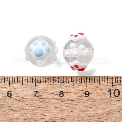 Прозрачные смоляные эмалевые бусины RESI-G119-07-1