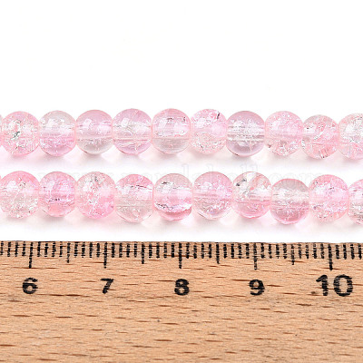 Стеклянные бусины кракле X-CCG-Q002-6mm-01-1