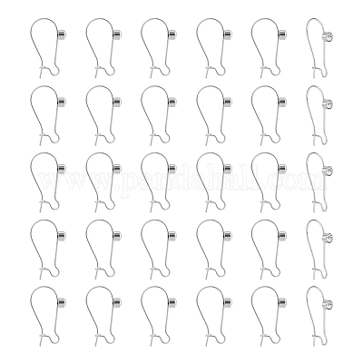 30 шт. фурнитура для сережек-колец из нержавеющей стали 304 STAS-UN0049-86-1