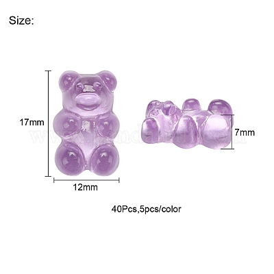 Кабошоны из смолы 40шт 8 цветов CRES-YW0001-02-1