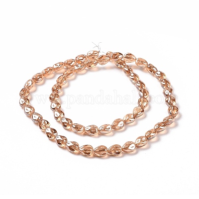 Прозрачные стеклянные бусины гальваническим пряди GLAA-C025-02I-1