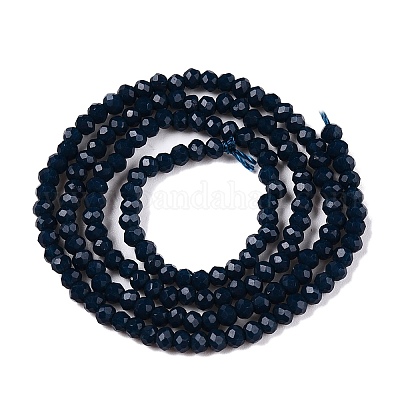 Непрозрачные сплошные цветные стеклянные бусины EGLA-T021-02B-1