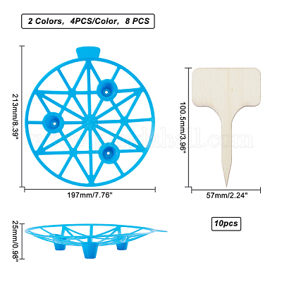 8шт. 2-х цветный круглый пластиковый кронштейн DIY-GA0002-24-1