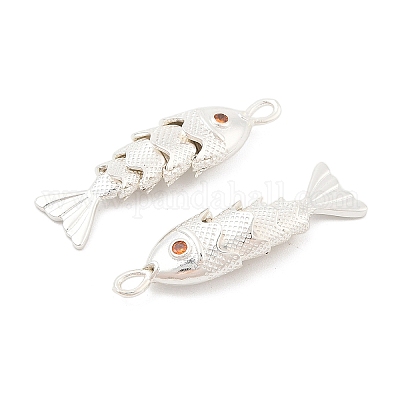 Латунные микропаве прозрачные подвески с фианитом KK-C080-02B-S-1