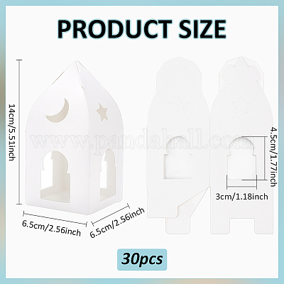 Бумажные подарочные коробки в форме домика с видимым окошком CON-WH0088-90-1