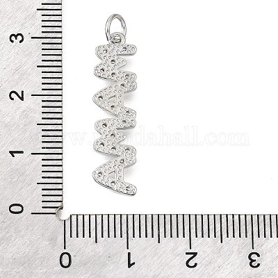 Подвески из латуни с микропаве ко Дню матери и кубическим цирконием KK-V007-26P-1