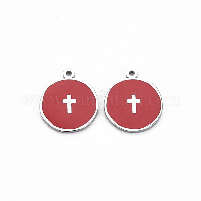 Подвески из нержавеющей стали 304 с эмалью STAS-S117-030-1