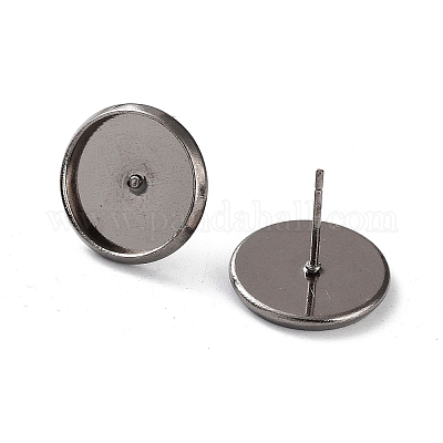 Латунь уха шпильки сеттинги IFIN-Q005-B-NR-1