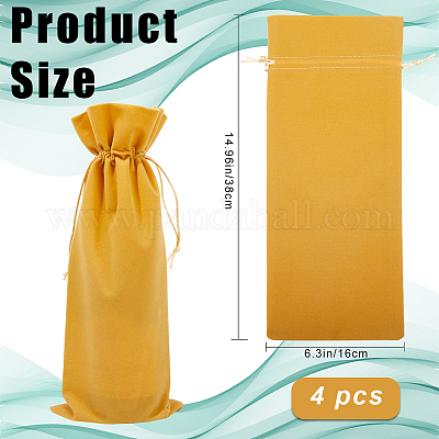 4 шт. бархатные мешочки для упаковки винных бутылок ABAG-BBC0001-13C-1