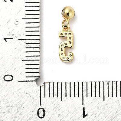 925 подвеска-шарм из стерлингового серебра с микропаве из прозрачных кубических цирконий в европейском стиле STER-A045-01G-5-1