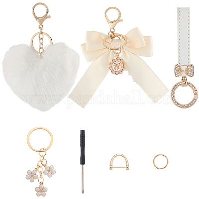 4 стиль плюшевый брелок в форме сердца из полиэстера и эмали KEYC-BBC0001-11B-1