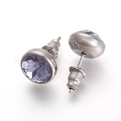 Серьги-гвоздики из нержавеющей стали 304 EJEW-F182-A01-1