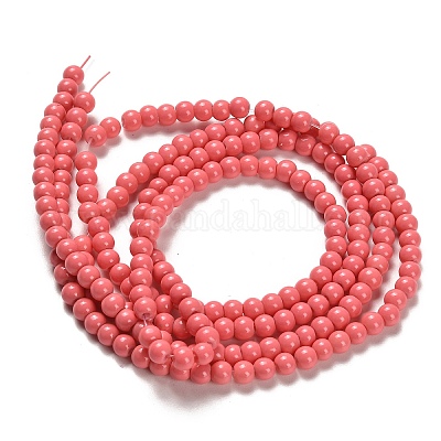 Окрашенные стеклянные бусины  DGLA-S071-4mm-B34-1