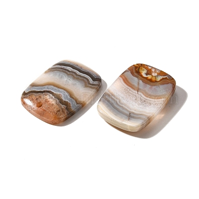 Подвески из натурального аметиста и кружевного агата G-A244-07G-1