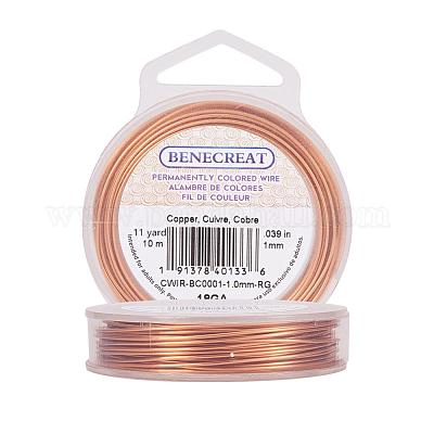 Color Cobre Benecreat 20GA 10M/11 yarda alambre de cobre alambre Permanente de color