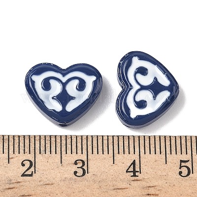 Окрашенные и запеченные стеклянные бусины LAMP-D004-02H-1