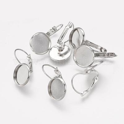 Латунная фурнитура Leverback для серег KK-C1244-P-1