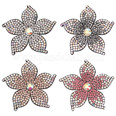 Wholesale Price3d Floral Sequin Fabric,mix 8 Crystal Colors Flower
