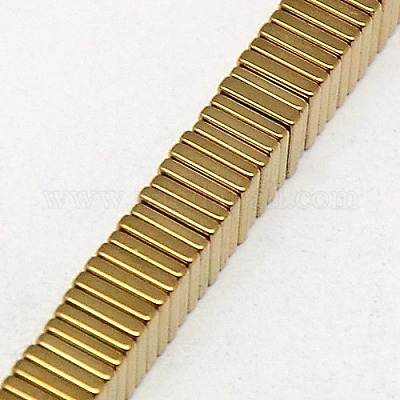 Гальванизировать немагнитных синтетический гематит Heishi бисер пряди G-J171A-4x4mm-06-1