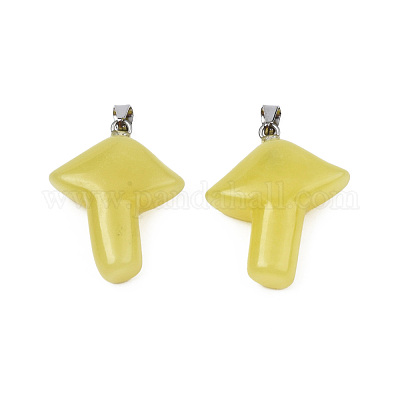 Природные желтый агат подвески G-R480-02O-1