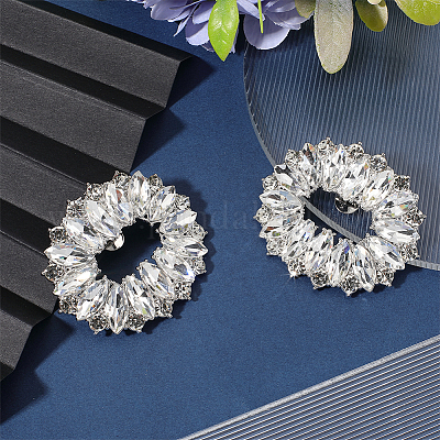 Украшение обуви из сплава со стразами FIND-GF0006-01C-P-1