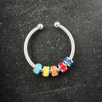 Диск из нержавеющей стали 304 с эмалированными бусинами FS-WGAD8B0-13-1