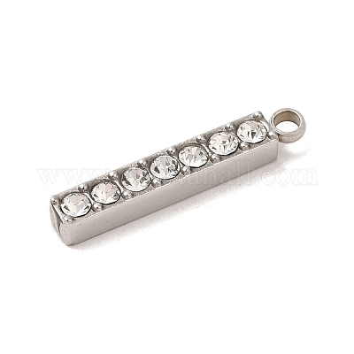 Подвески из нержавеющей стали 304 со стразами STAS-S131-10P-1