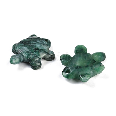 天然新疆翡翠彫刻ペンダント 亀のチャーム 38~40x29~30x8~10mm 穴：3mm